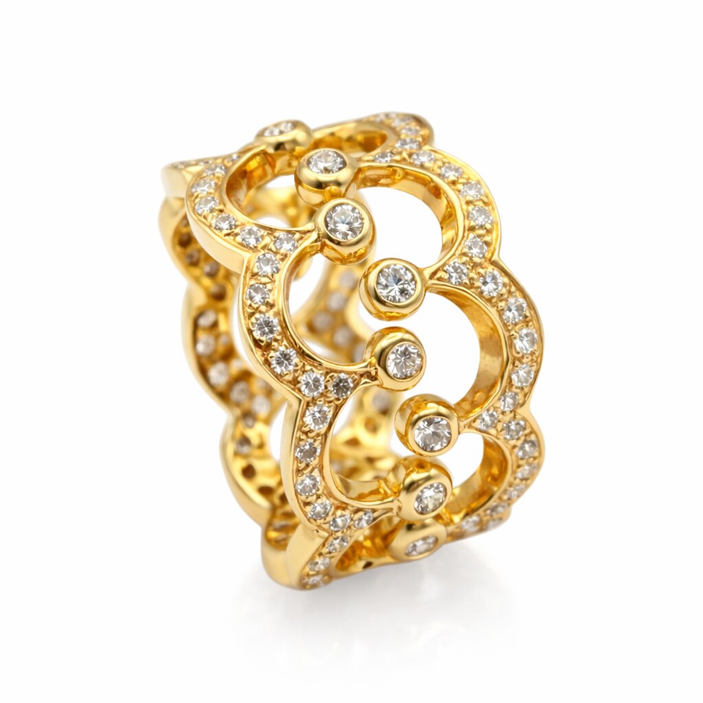 Convertible Crown Ring Set in 14K Yellow Gold with 1.06K Diamonds.